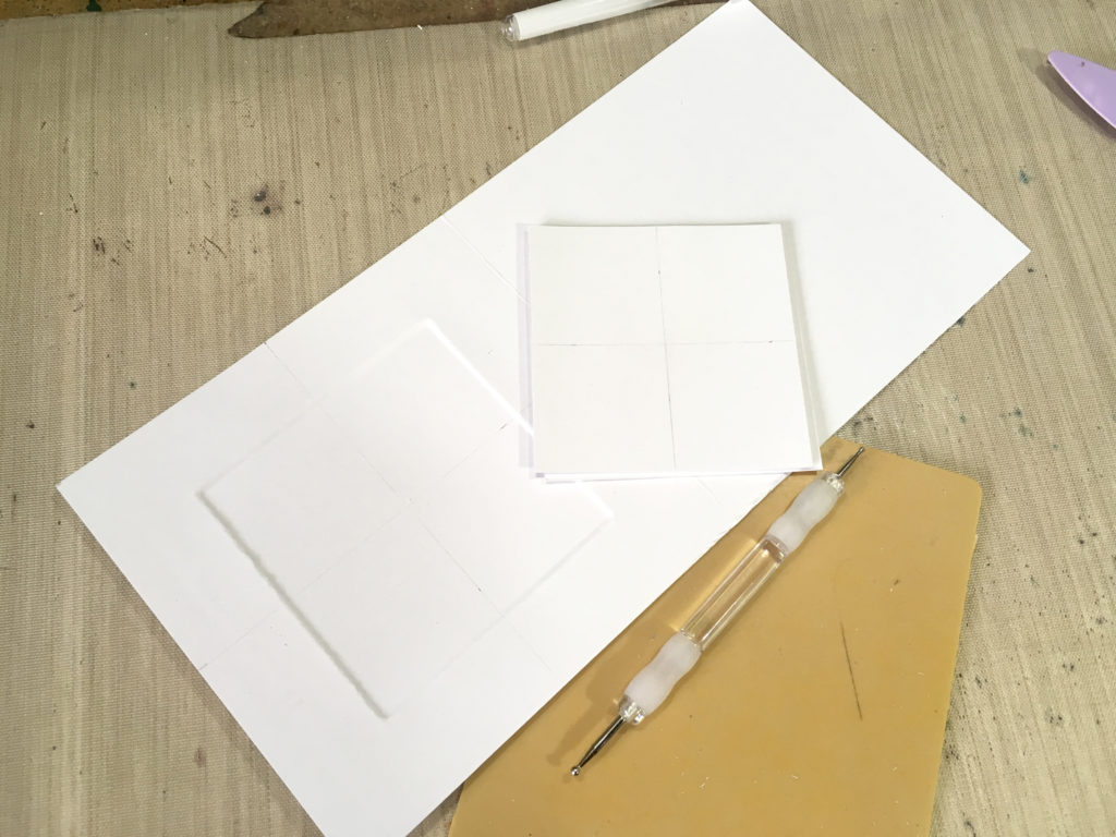 Anniversary card - embossing the front