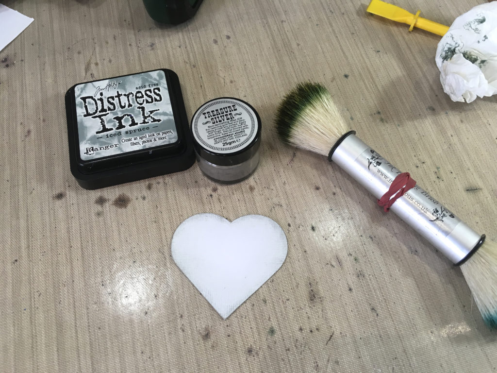 Anniversary card - inking the heart