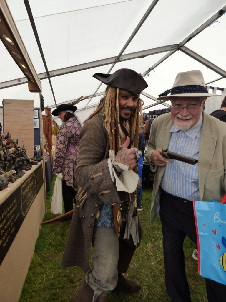 My hubby with a pirate