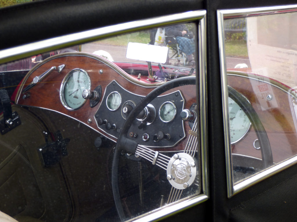 Vintage MG dashboard