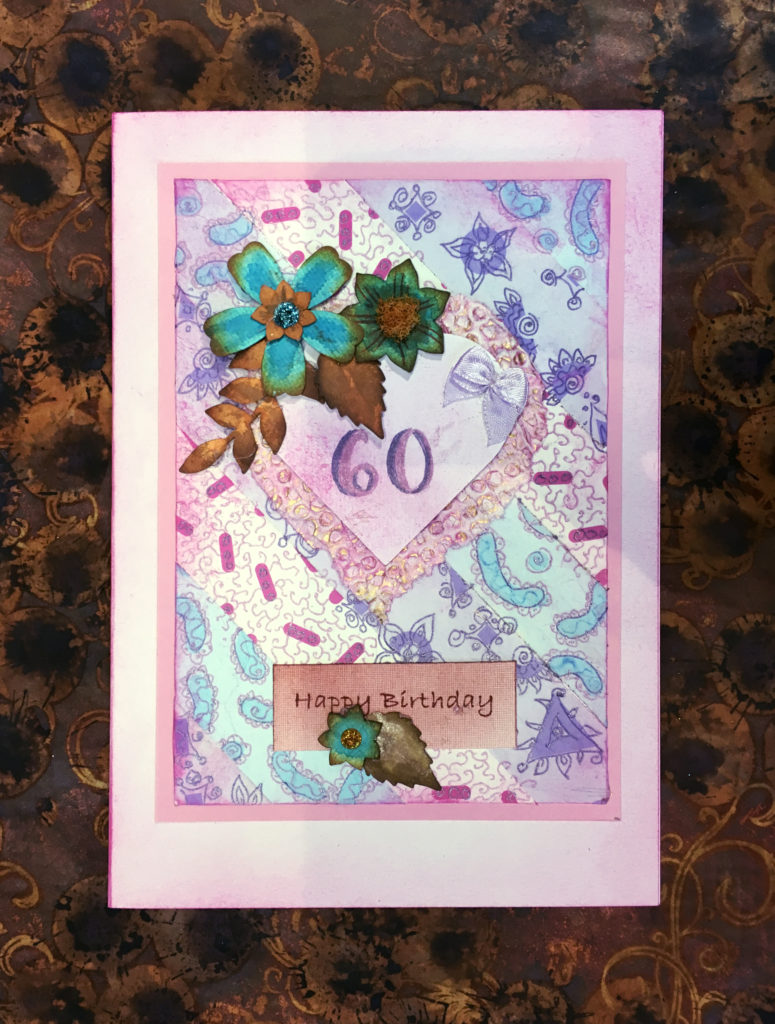 Finished 60th birthday card