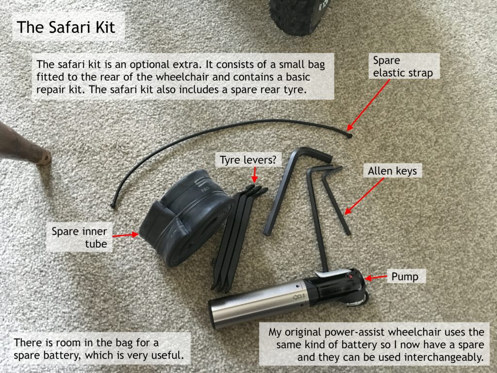 Safari kit for Trekinetic wheelchair
