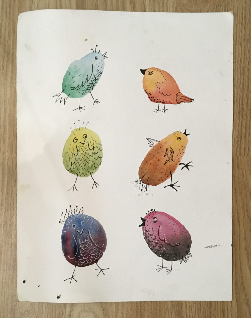 Watercolour Doodles - Wimsical Birds