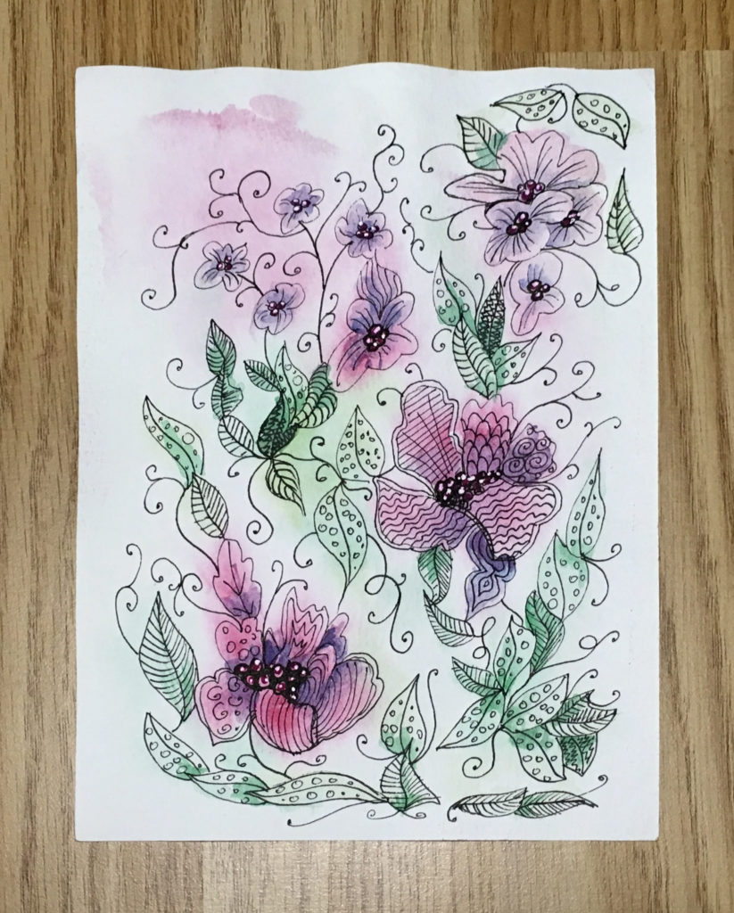 Watercolour Doodles - Floral Design