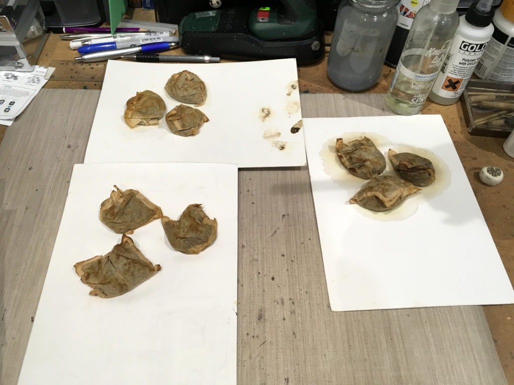 Another batch of drying teabags
