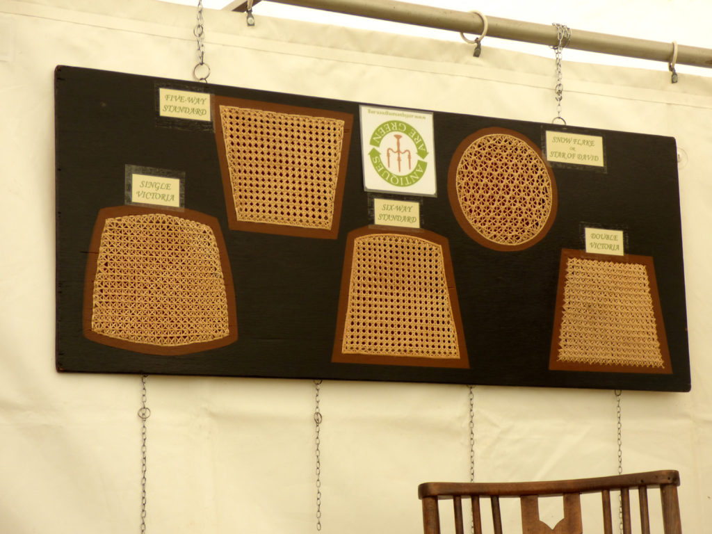 Totnes Show 2019. Cane seatng display.