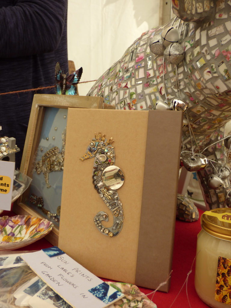 Totnes Show 2019. Spangle art - seahorse.