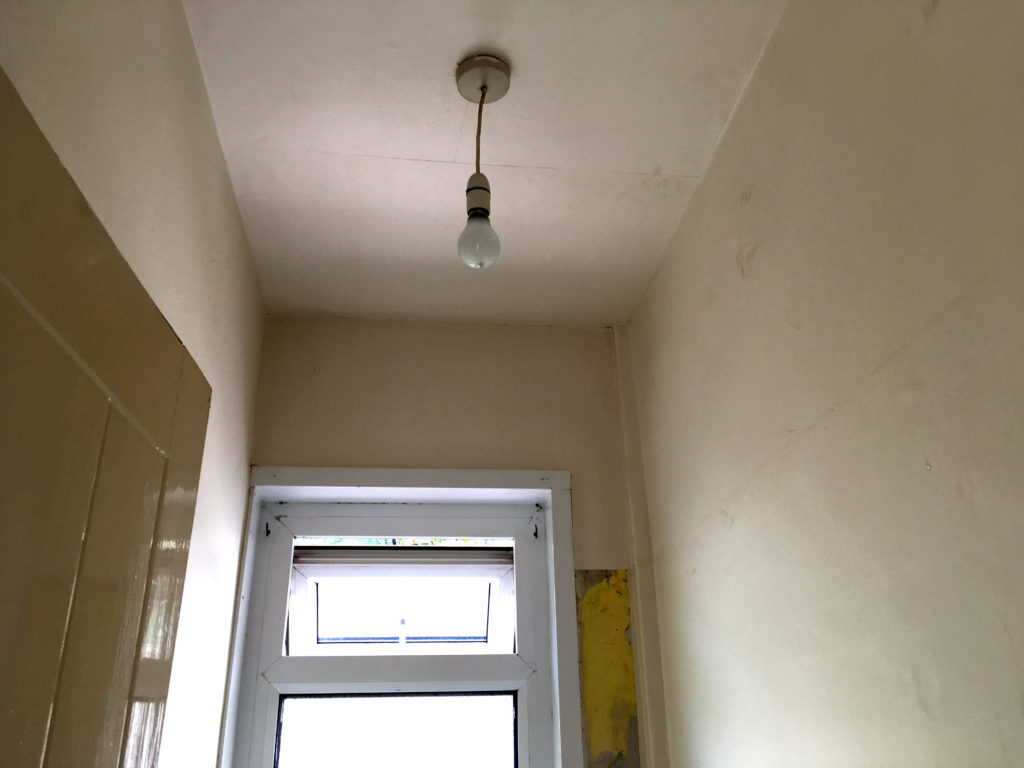 Work completed in downstairs loo by end of day 2