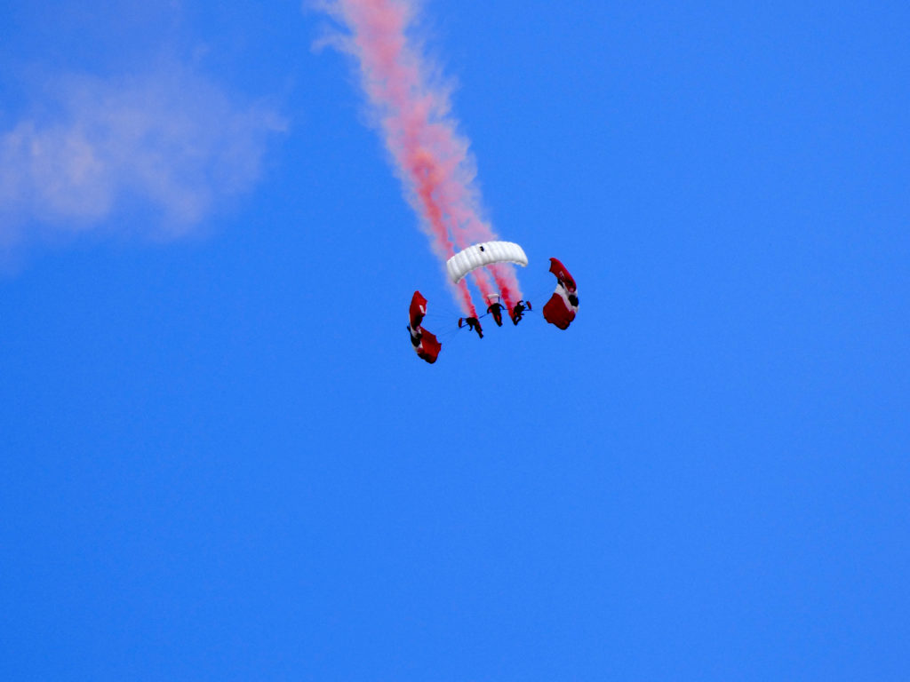 Totnes Show 2019. The Red Devils in formation.
