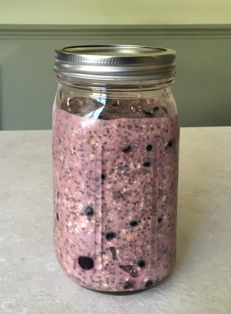 Chia Oat Pudding ready for the fridge