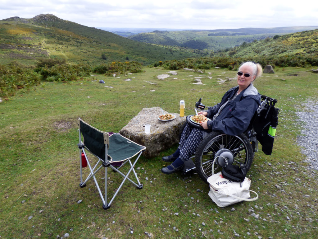 Eating my picnic lunch on Dartmoor