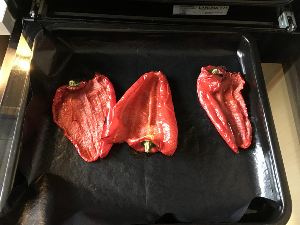 Roasted sweet peppers