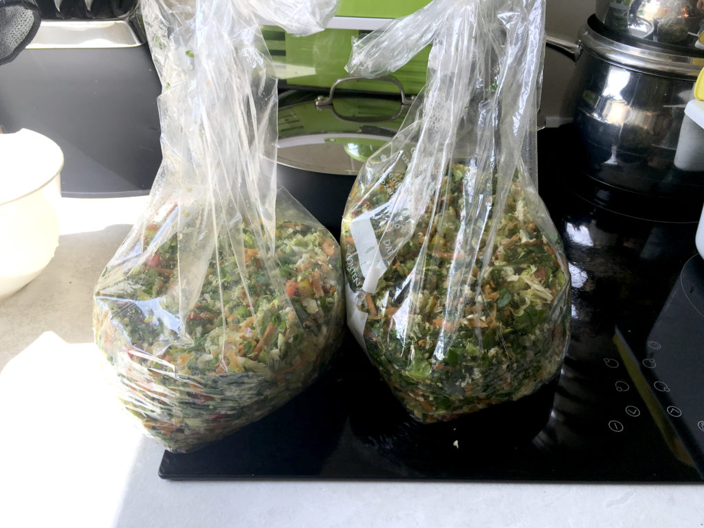 Prepped and bagged salad