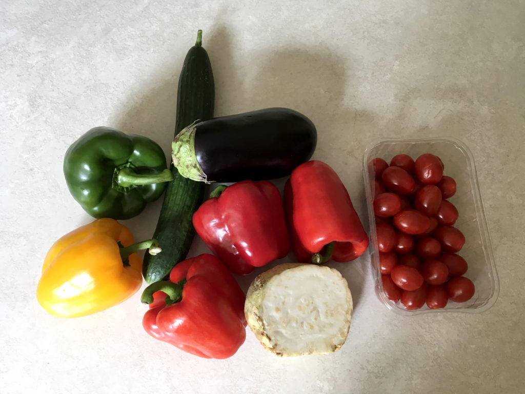 Unprepped veggies