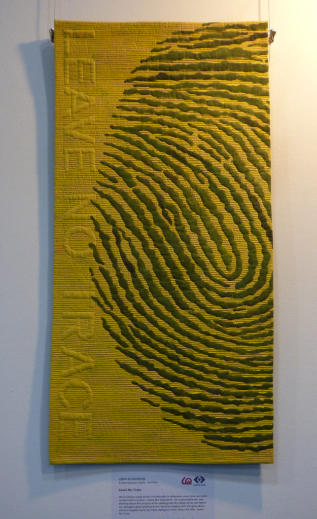 "Leave No Trace" - quilted fingerprint