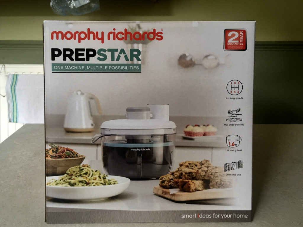 Unboxing new food processor - box front