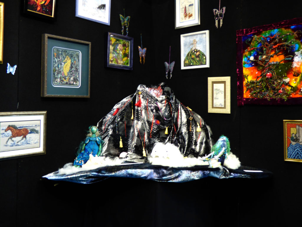 Exeter Embroiderers' stand: Volcano