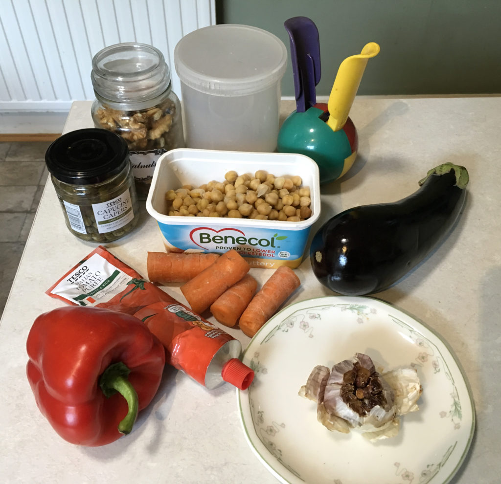Ingredients for vegan pate