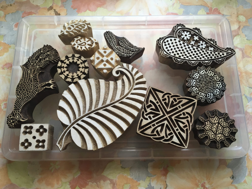 Indian wood block stamps