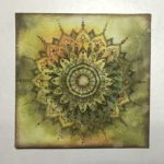 11 Yellow and Green Fleur de Lys Mandala 10-4-20
