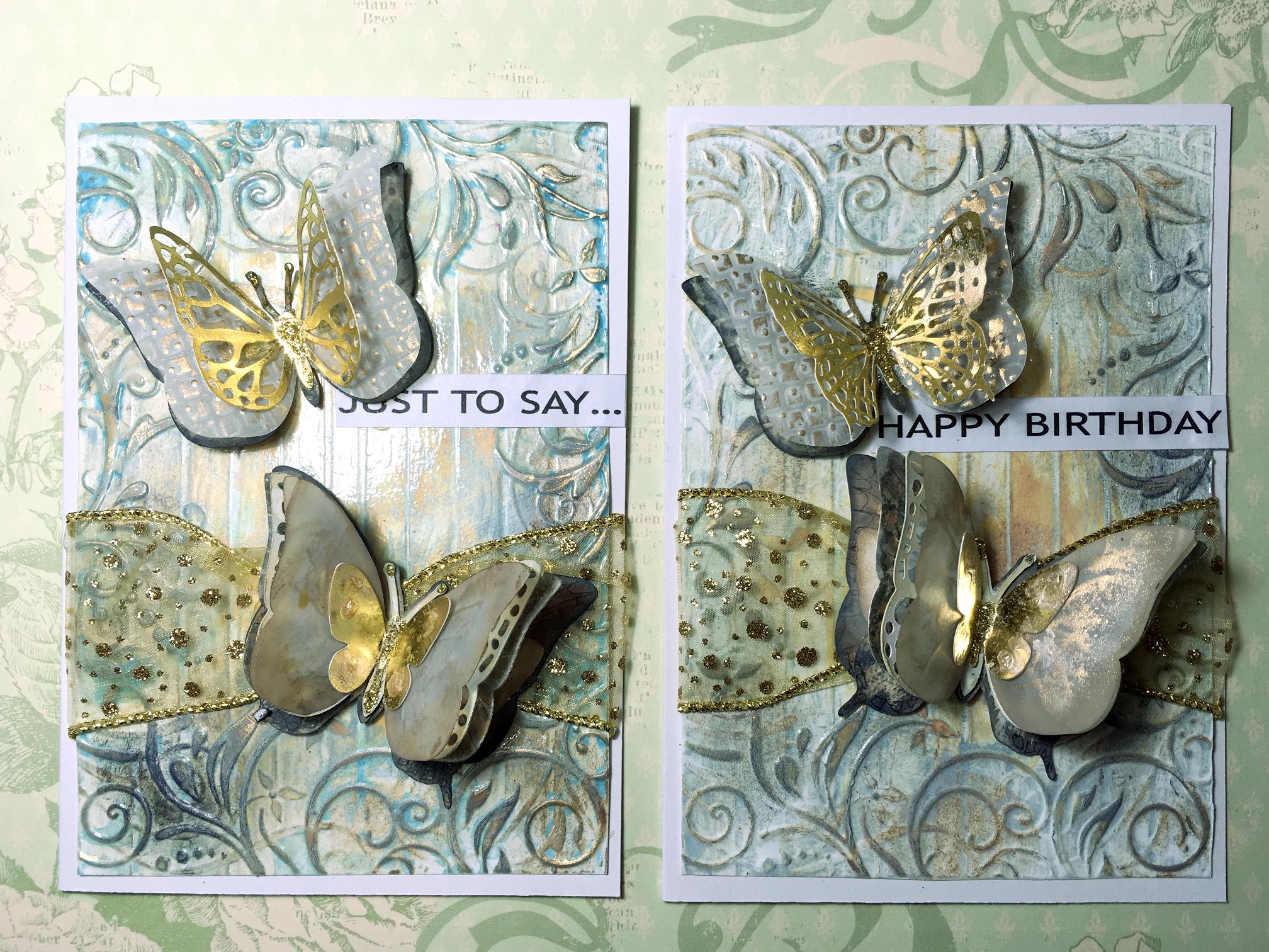 Read more about the article Embossed Butterfly Cards – Part 2