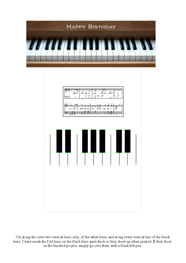 Spil radium pære Pop-up Card with Piano Keyboard - Shoshiplatypus