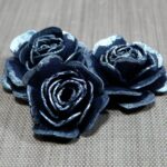 16 Blue and Silver Roses Detail