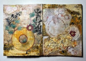 Read more about the article Organic Journal – Voynich Circles, More Gel Prints and Fun with Textures