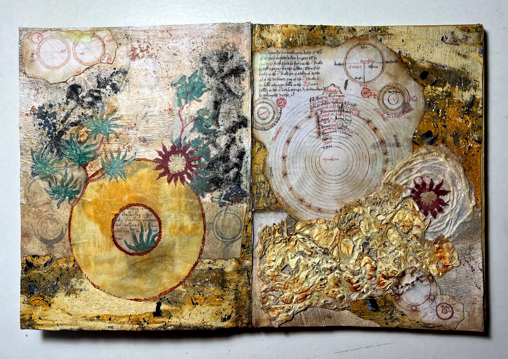 Read more about the article Organic Journal – Voynich Circles, More Gel Prints and Fun with Textures