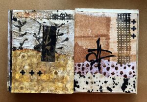 Read more about the article Gel Printing with Iridescents, and Organic Journal: Intuitive Collage 3