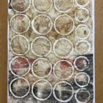 06 Coffee Stained Beehive Paper, Top Side, White Bgd 7-8-22