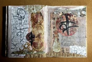 Read more about the article Organic Journal: Intuitive Collage 4, Mark Making and Intuitive Brush Scripting