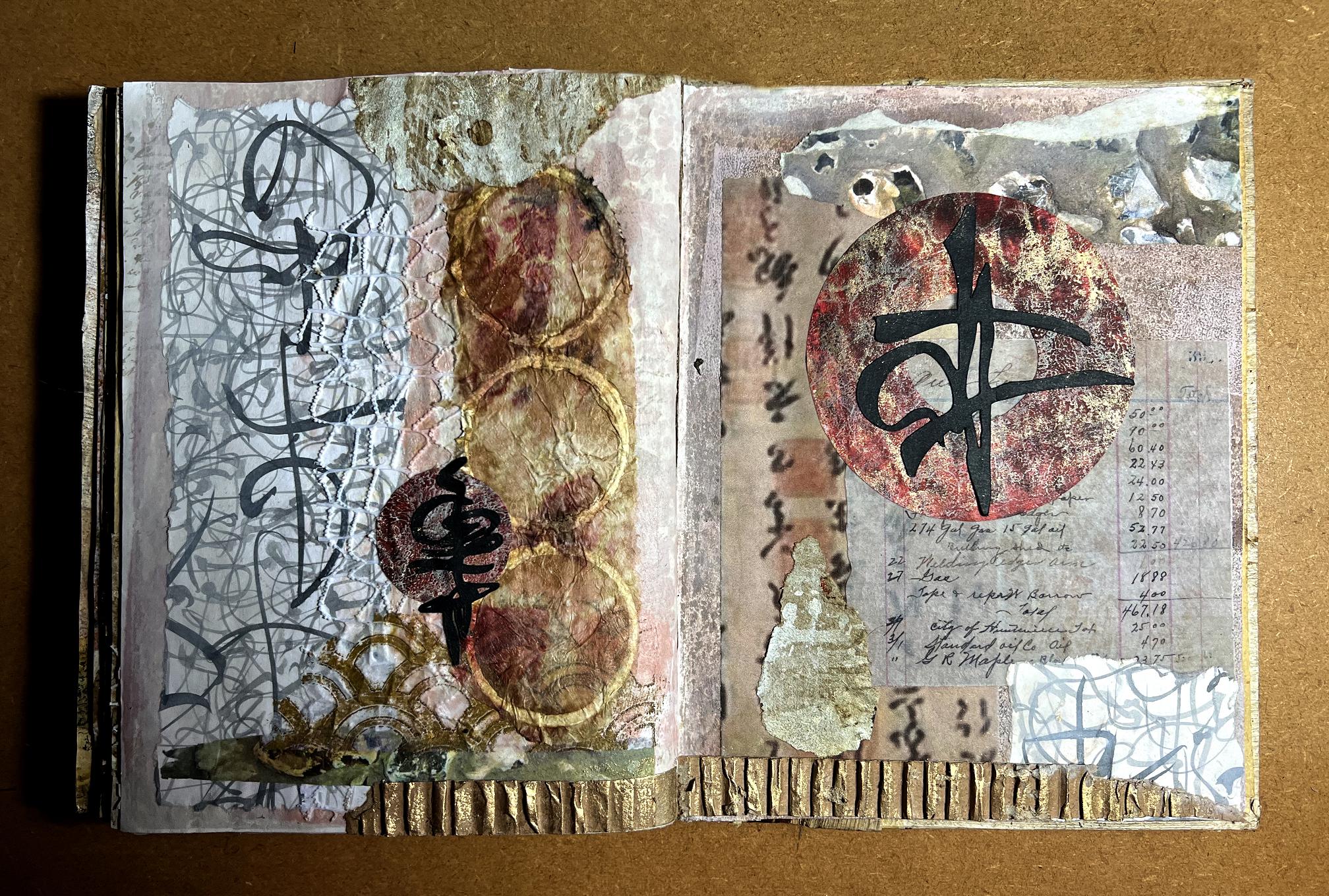 Read more about the article Organic Journal: Intuitive Collage 4, Mark Making and Intuitive Brush Scripting