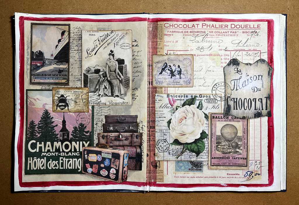 Read more about the article Altered Book: “The Journey” – Completion of Page 2: France 1