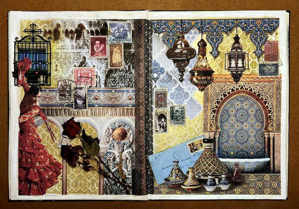 Read more about the article Altered Book: “The Journey” – Page 4: Southern Spain and Morocco