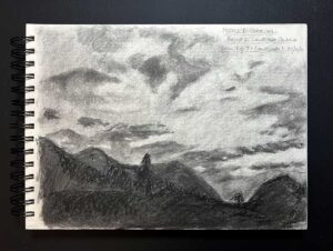 Read more about the article Online Art Course – Module B – Charcoal – Project 6 – Landscape Sketches