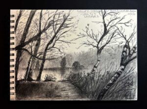 Read more about the article Online Art Course – Second Charcoal Landscape, and a Bit More Homespun Philosophy