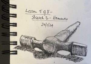 Read more about the article Online Art Course – Two More Ink Sketeches, Some Interesting Objects and Textures, and my New Laptop