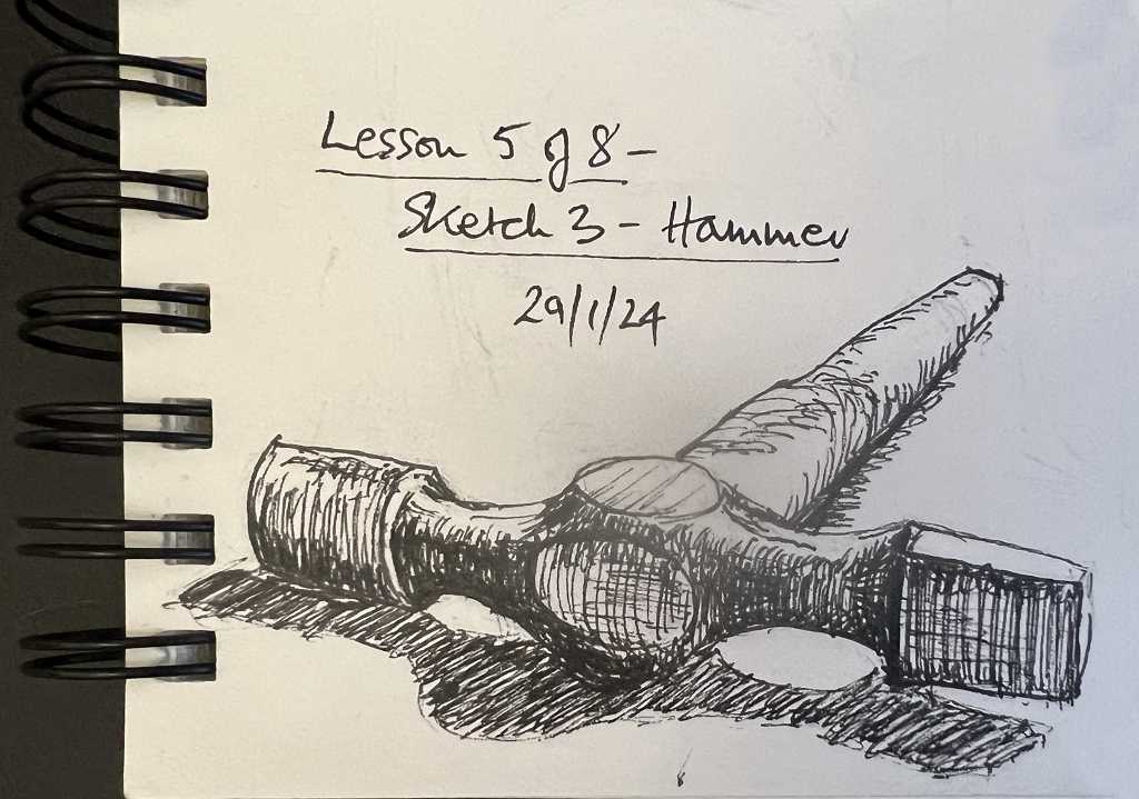 Read more about the article Online Art Course – Two More Ink Sketeches, Some Interesting Objects and Textures, and my New Laptop