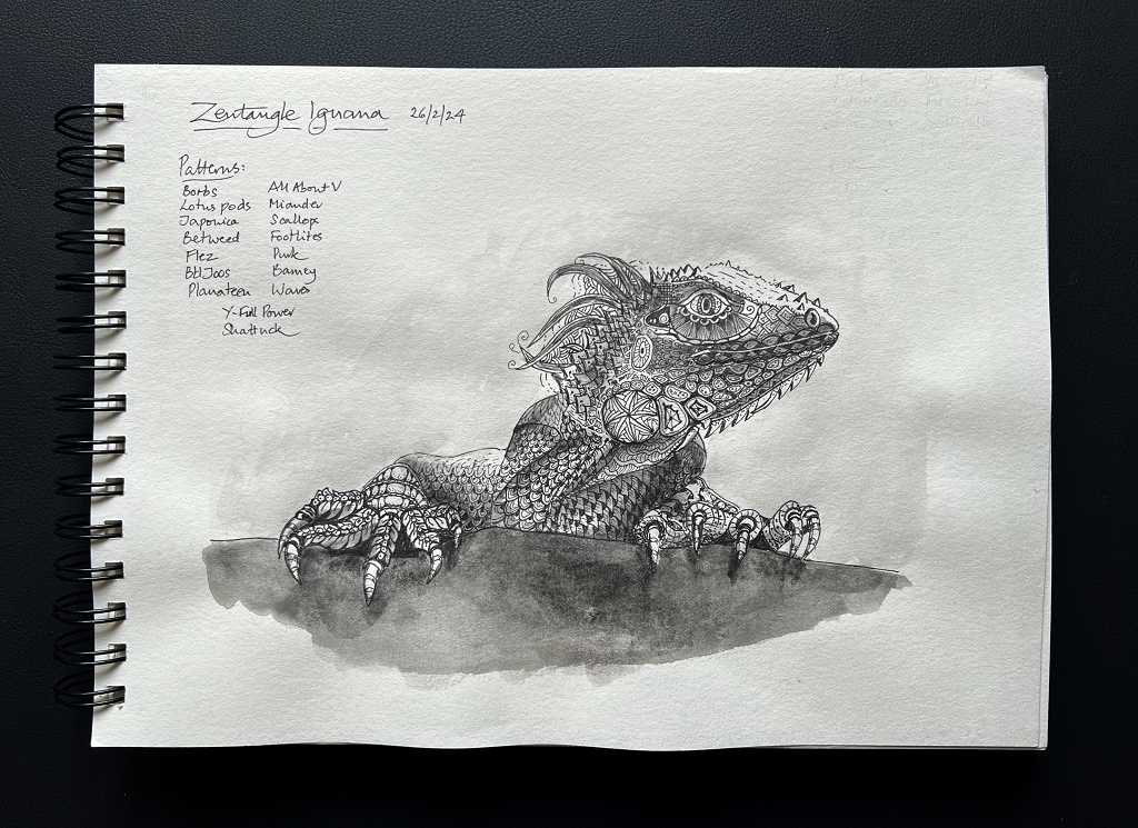 Read more about the article Zentangle Iguana