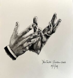 Read more about the article Hands – A Drawing to Keep me Going, and Resurrecting the Persian Tiles Crochet Throw