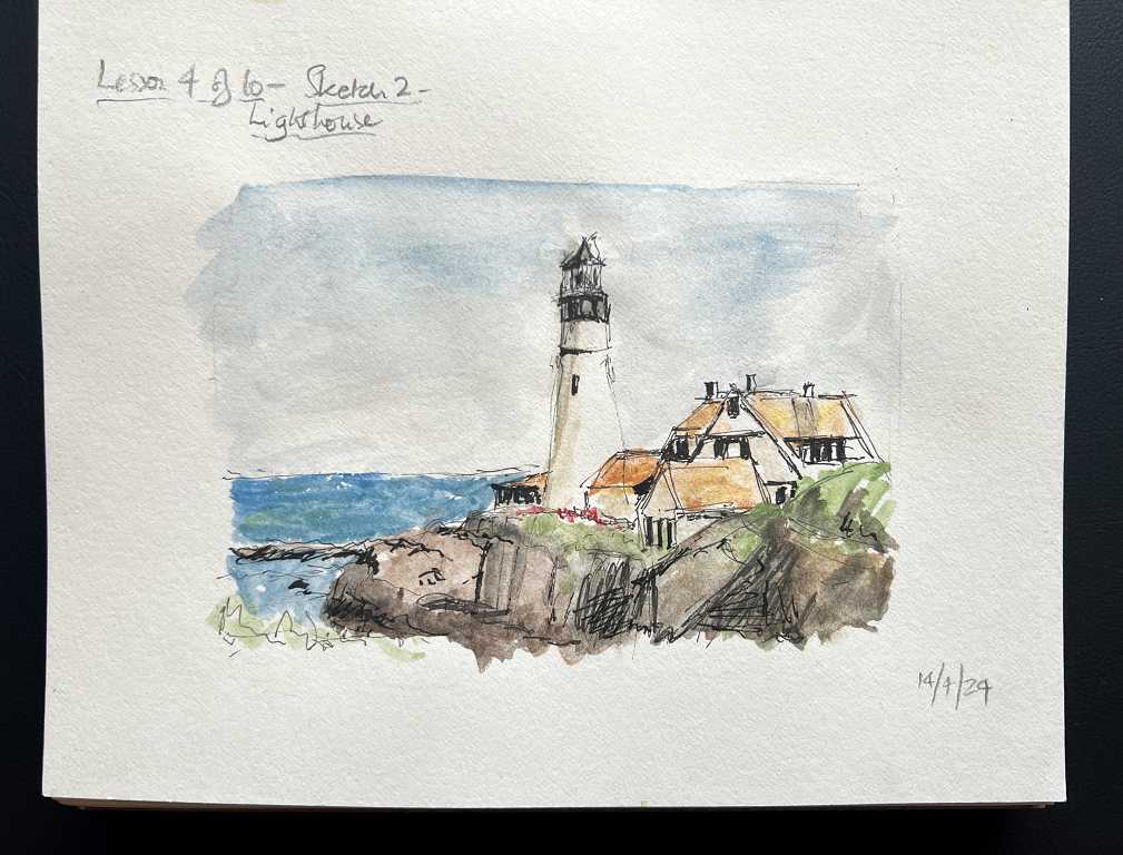 Read more about the article Online Art Course – Small Sketches in Watercolour and Ink Pens