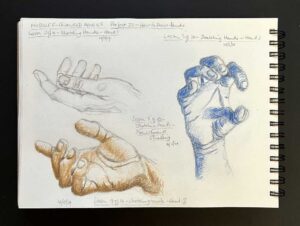Read more about the article Online Art Course – Sketching Hands with Coloured Pencils