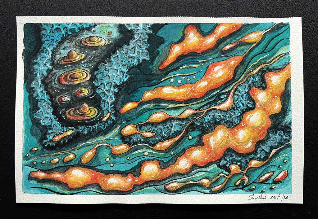 Read more about the article Negative Painting – Lava Flow