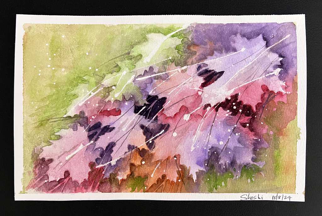 Read more about the article Negative Watercolours – Filaments and Maple Leaves