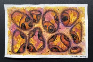 Read more about the article Negative Watercolours – Holey Moley