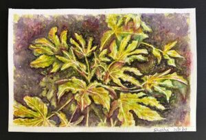 Read more about the article Negative Watercolours – Fig Leaves
