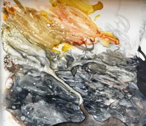 Read more about the article Fish in my Designs and Pattern Book, and a Serendipitous Abstract Watercolour