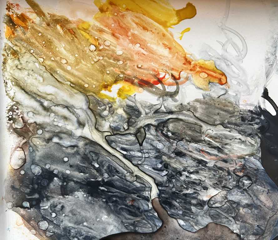Read more about the article Fish in my Designs and Pattern Book, and a Serendipitous Abstract Watercolour