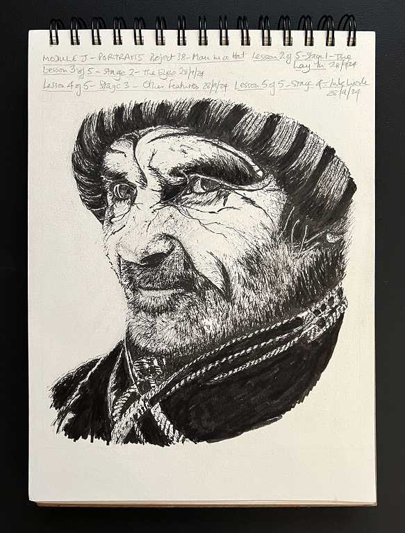 Read more about the article Online Art Course – Portrait of a Man in a Hat